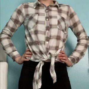 A Plaid Cotton Long Sleeve